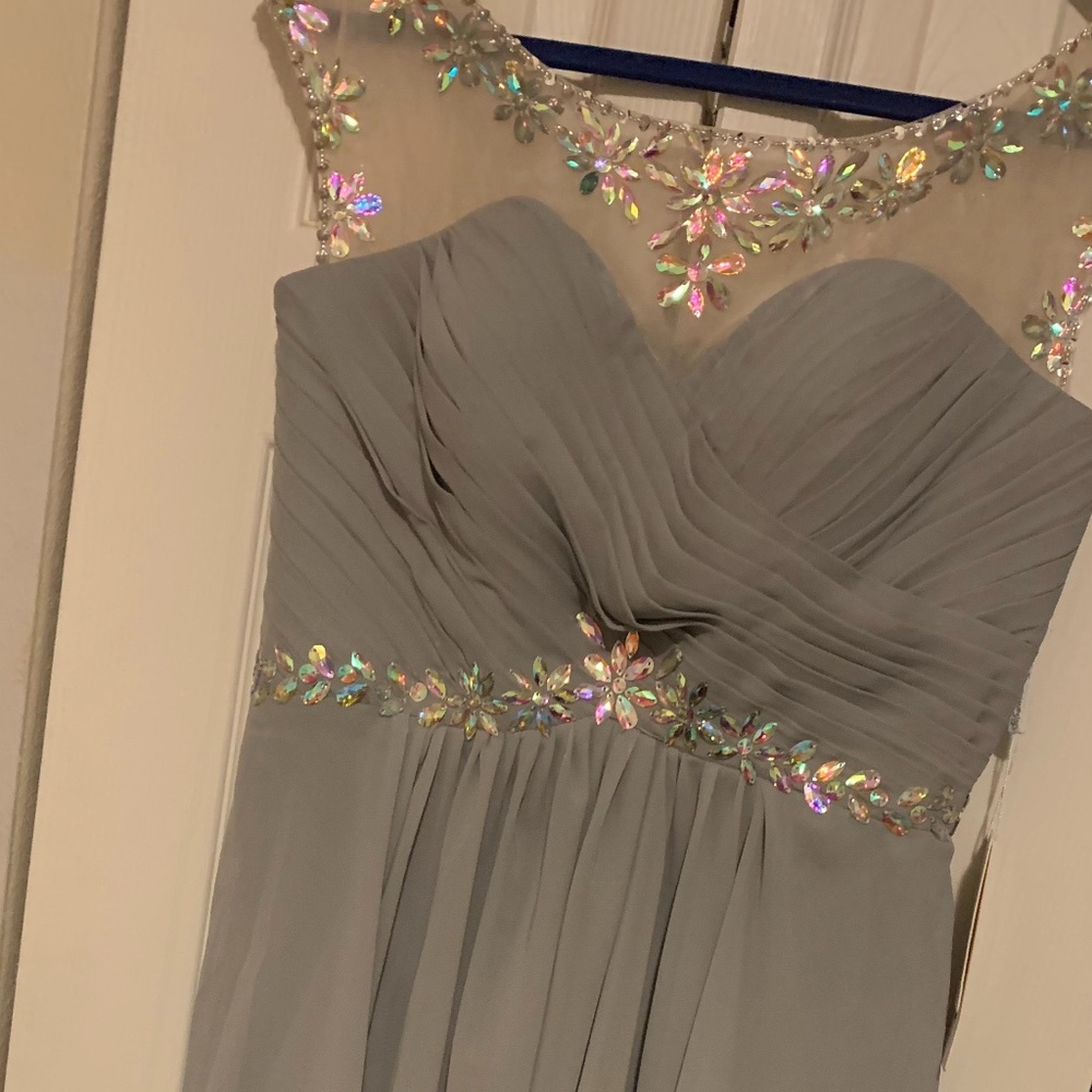 Chiffon Rhinestone Formal Dress - Picture 3 of 4